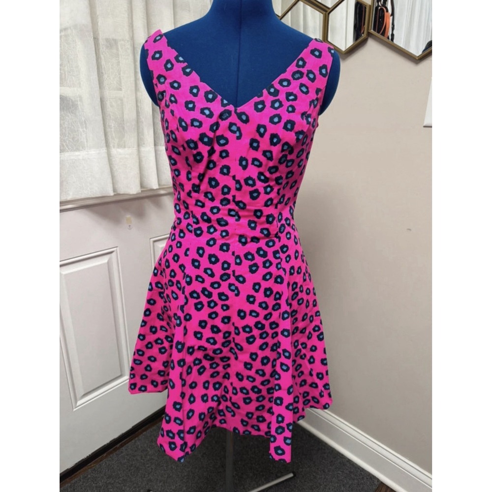 Lilly Pulitzer Mambo Amuse Bouche Pink Cheetah Fit Flare Dress 2 NWT